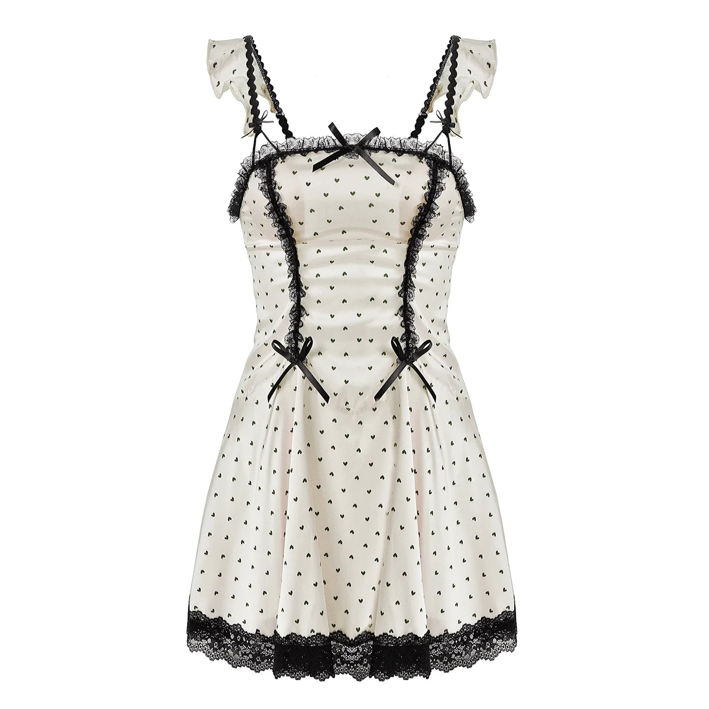 Pajamas with corset underwear sweet polka dot lace backless lingerie halter nightgown homewear nightgowns