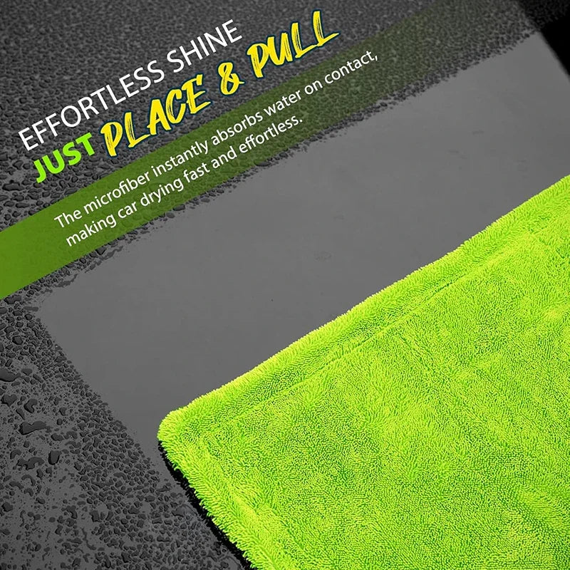 1400GSM Heavy Duty Car Drying Towel 60x120cm Oversized Double-Side Cleaning Cloth Super Absorbent Ultra-Soft Scratch-Free Towel