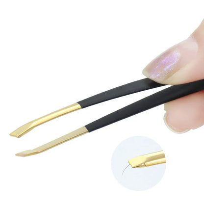 Eye clip brow eyebrow  1 piece professional stainless steel hair removal gold women beauty makeup.