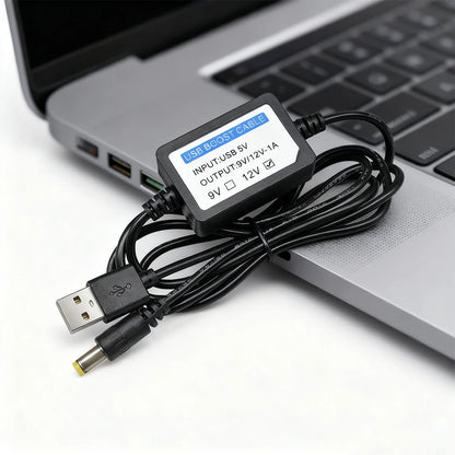 DC-DC 5V to 9V 12V 1A USB Charge Power Boost Cable Line Booster Power Converter Adapter 5.5x2.1mm For Mini Speaker
