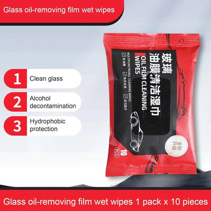 Car Oil Film Removing Wipes Anti-rain Oil Stain Cleaner Wipes Glasses Glass Anti-fog Wet Towel Front Windshield Cleaning Wipes