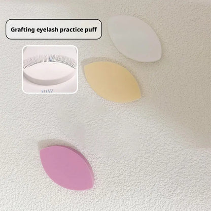 Soft sponge false eyelash pads lash sponges for practice beginner.