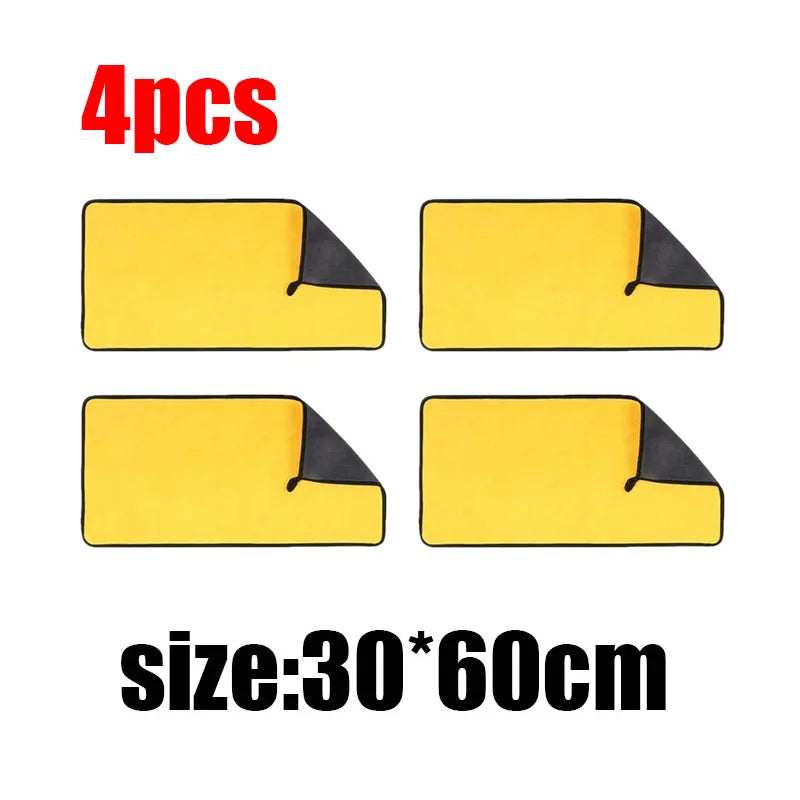 1/2/3/4pcs Car Wash Microfiber Towel Car Cleaning Drying Cloth Car Care Cloth Detailing Microfiber Towel Car Microfiber Cloth