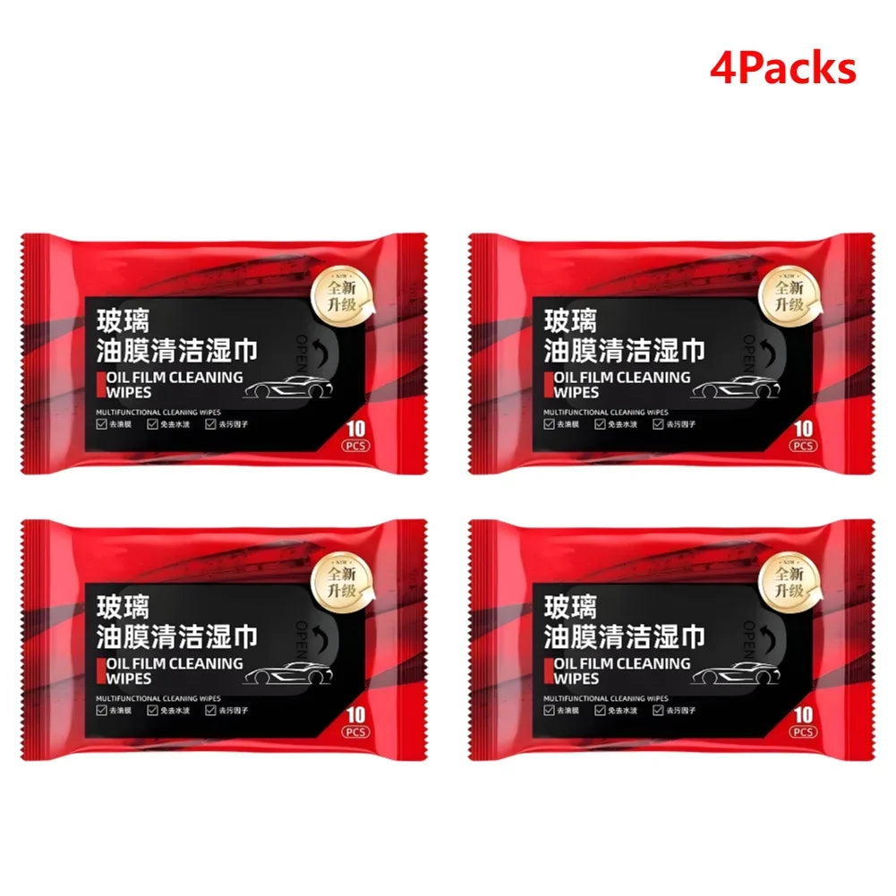 Car Oil Film Removing Wipes Anti-rain Oil Stain Cleaner Wipes Glasses Glass Anti-fog Wet Towel Front Windshield Cleaning Wipes