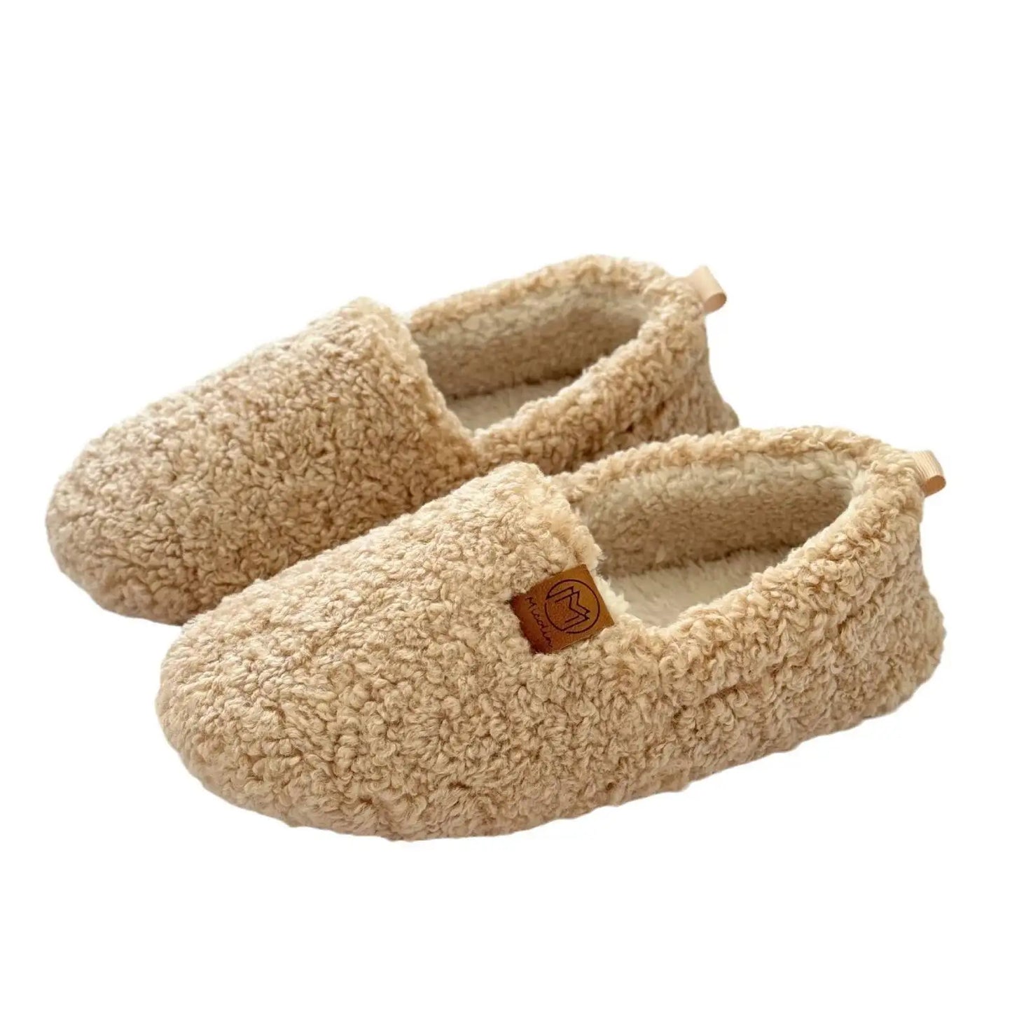 Indoor Household Slippers Thickened Fleece Memory Foam Slippers Winter Warm Adult Postpartum Shoes Wholesale Cotton Footwear