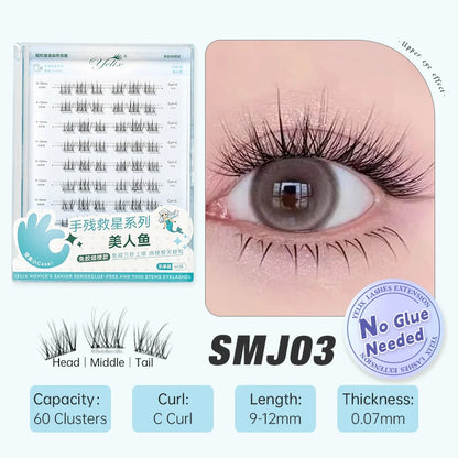 False eyelashes natural soft.