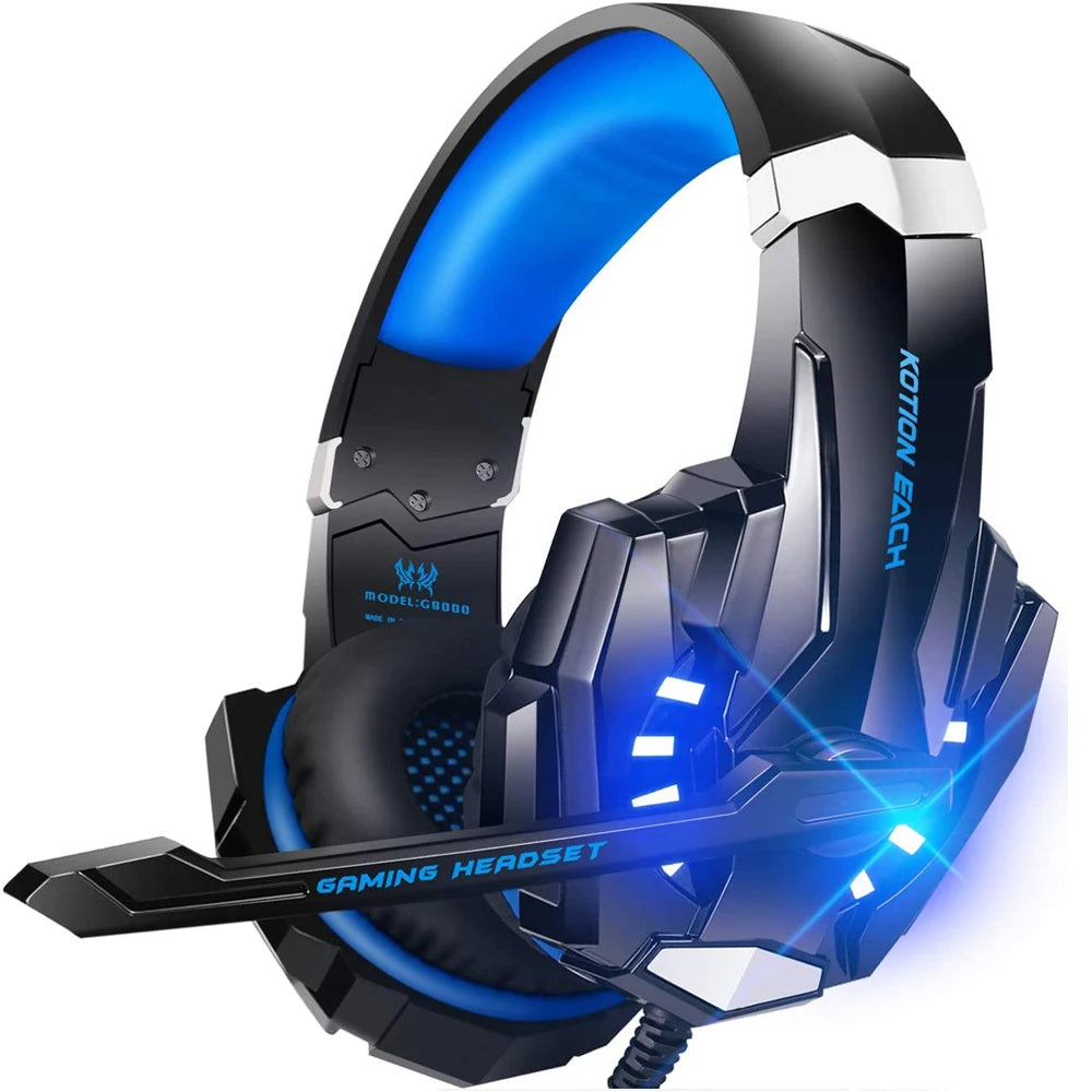 KOTION EACH gaming headset casque deep bass stereo game headphone with microphone led light for ps4 phone laptop pc gamer...