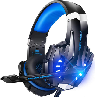 KOTION EACH gaming headset casque deep bass stereo game headphone with microphone led light for ps4 phone laptop pc gamer...