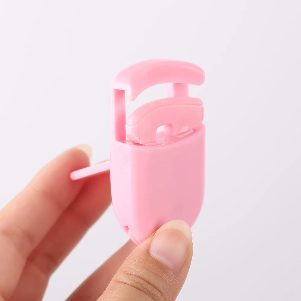 1pc plastic eyelash curlers mini portable eyelashes curling clip lash tweezers cosmetic beauty makeup tools accessories.