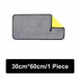 1/2/5/6/10pcs Microfiber Cleaning Towel Thicken Soft Drying Cloth Car Body Washing Towels Double Layer Clean Rags 30/40/60cm
