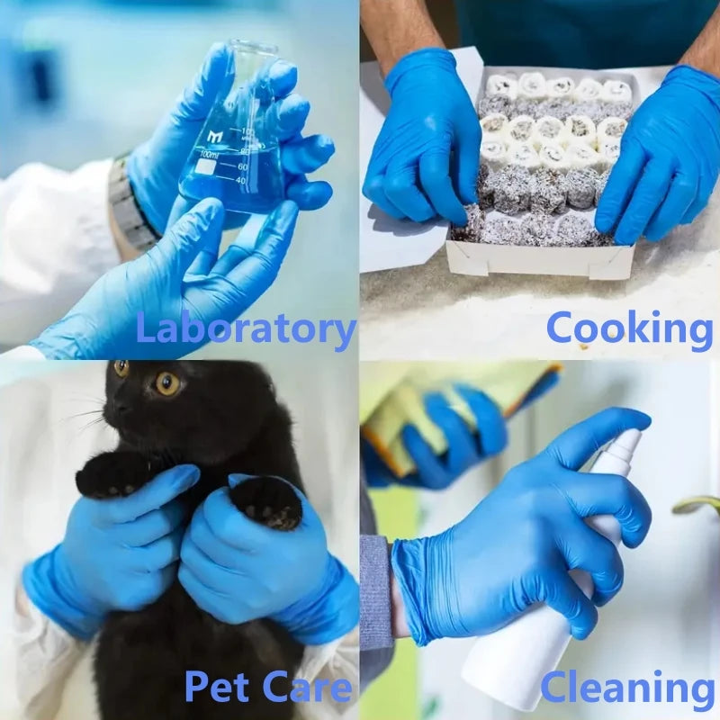 4Mil Heavy Duty Nitrile Gloves Disposable Industrial Work Gloves Latex Free Beauty Salon Mechanic Tattoo Painting Cleaning Glove