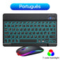 Backlit backlight, wireless keyboard and mouse for iOS, Android, Windows, keyboard Bluetooth-compatible, rainbow backlit keyboard.