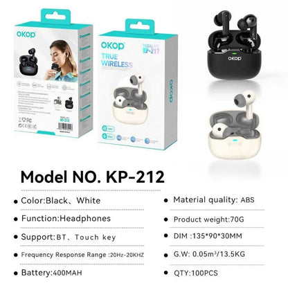 OKOP AI Headset,Wireless Bluetooth Headset,in-ear Noise Canceling Headset,Outdoor Sports Headset,High-quality Music Game Headset