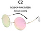 BOYSEEN ultra light polarized circular frameless, sunglasses for men women, sunglasses modern and fashionable.