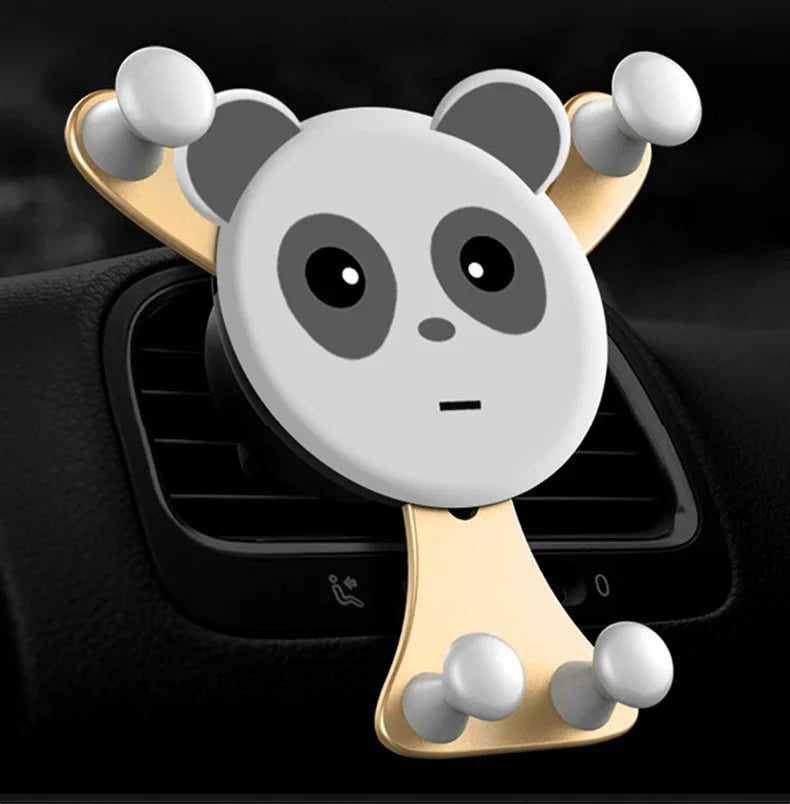 Smile Face Car Phone Holder Universal Stand Air Vent Clip Mobile Cell Stand Gravity Support Mount GPS for iPhone Samsung Xiaomi
