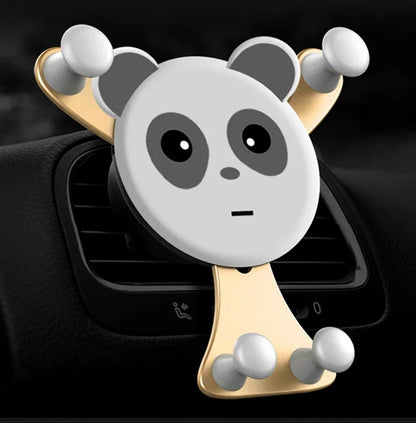 Smile Face Car Phone Holder Universal Stand Air Vent Clip Mobile Cell Stand Gravity Support Mount GPS for iPhone Samsung Xiaomi