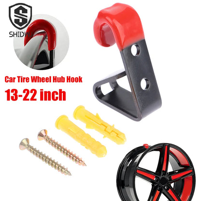 1pcs car tire wheel hub hook wheels shop display stand metal holder hanging rack hooks wall mounted car wheel hub hook.