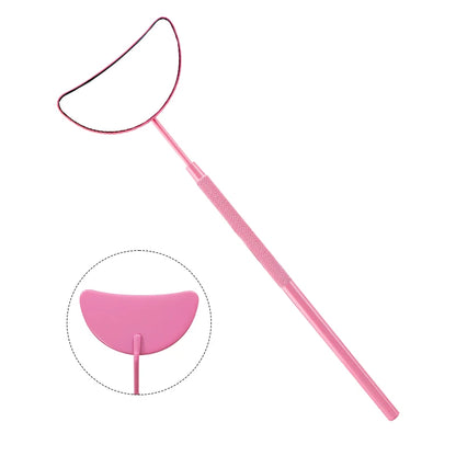1pcs Eyelash Extension Mirror Moon Shaped Detachable Stainless Steel Lash Lifting Makeup Mirror Beauty