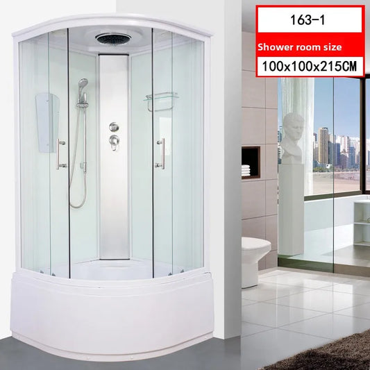 Integral shower room bathroom, and dry separation toilet.