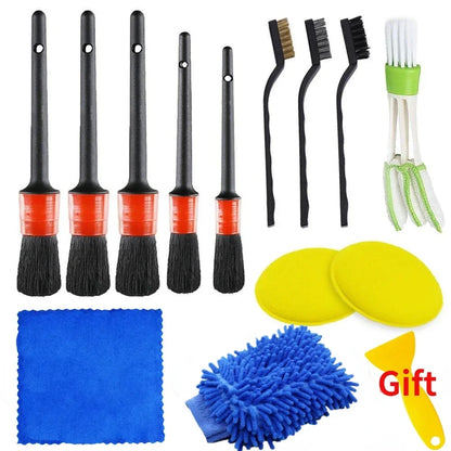 New Car Detailing Cleaning Kit Car Washing Brushes Sponges Towels for Car Air Vents Rim Clean Dirt Dust Wash Tools