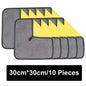1/2/5/6/10pcs Microfiber Cleaning Towel Thicken Soft Drying Cloth Car Body Washing Towels Double Layer Clean Rags 30/40/60cm