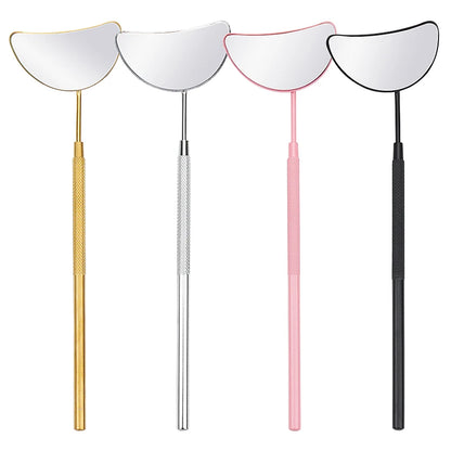 1pcs Eyelash Extension Mirror Moon Shaped Detachable Stainless Steel Lash Lifting Makeup Mirror Beauty