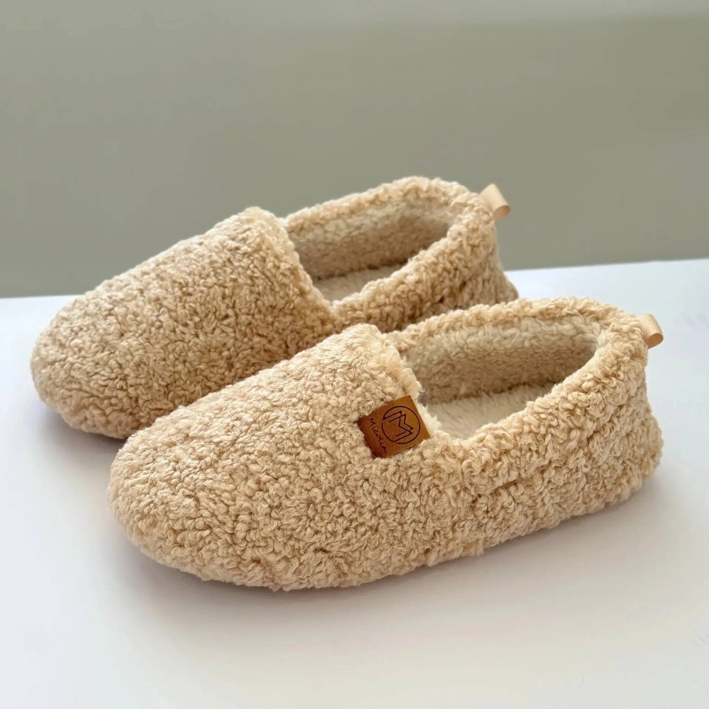Indoor Household Slippers Thickened Fleece Memory Foam Slippers Winter Warm Adult Postpartum Shoes Wholesale Cotton Footwear