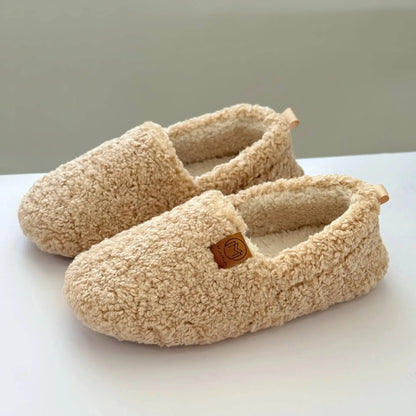 Indoor Household Slippers Thickened Fleece Memory Foam Slippers Winter Warm Adult Postpartum Shoes Wholesale Cotton Footwear