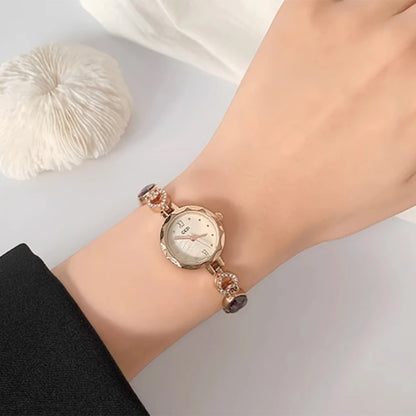 Fashion temperament minimalist luxury small disc with quartz watch for women. 1piece.
