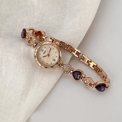 Fashion temperament minimalist luxury small disc with quartz watch for women. 1piece.