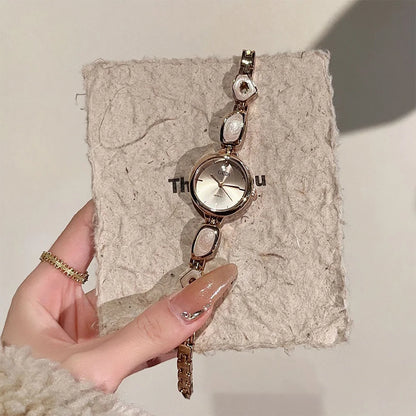Fashion temperament minimalist luxury irregular bracelet with quartz watch for woman. 1piece.
