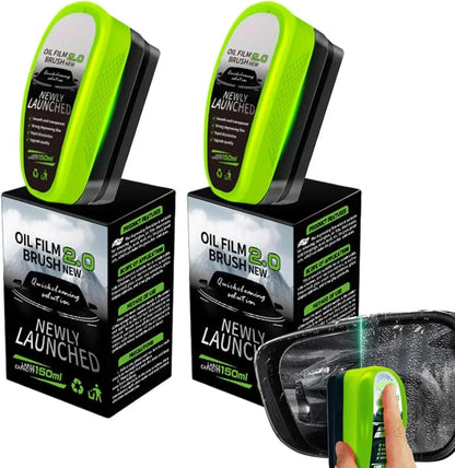 1Pc Car Glass Oil Film Wipe-front Windshield Side Window, Oil Removal, Dirt Removal, Coating, Crystal Plating, Strong Cleaning