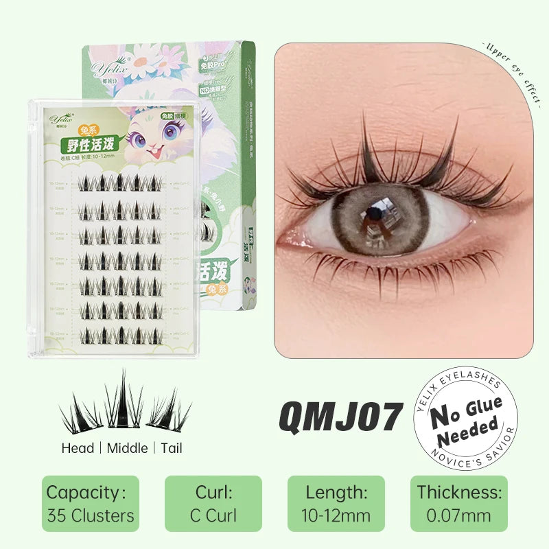 False eyelashes natural soft.