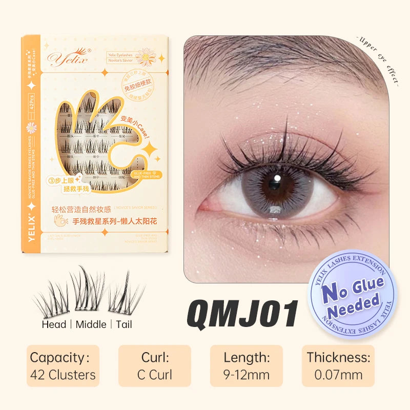 False eyelashes natural soft.