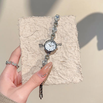 Fashion temperament minimalist luxury small disc with quartz watch for women. 1piece.