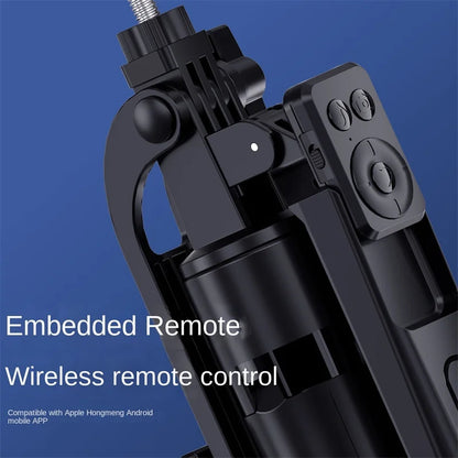 1.8m Handheld gimbal four Tripod Bluetooth Wireless Selfie Stick Live phone Holder Tripod Foldable Fill Light For Smartphone