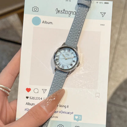 Fashion temperament minimalist luxury with quartz watch for women. 1 piece.