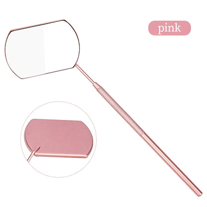 1pcs Eyelash Extension Mirror Moon Shaped Detachable Stainless Steel Lash Lifting Makeup Mirror Beauty
