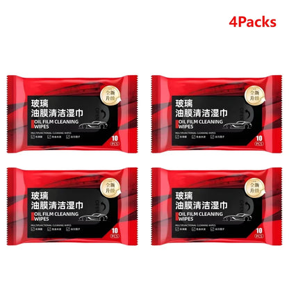 Car Oil Film Removing Wipes Anti-rain Oil Stain Cleaner Wipes Glasses Glass Anti-fog Wet Towel Front Windshield Cleaning Wipes
