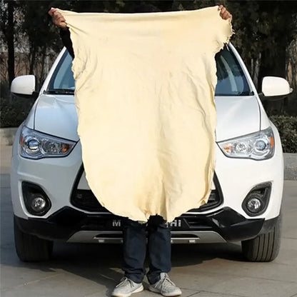 Natural Chamois Leather Car Washing Towels Super Absorbent Car Home Window Glass Drying Cleaning Cloth Quick Dry Wash Towel New