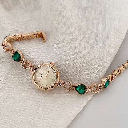 Fashion temperament minimalist luxury small disc with quartz watch for women. 1piece.