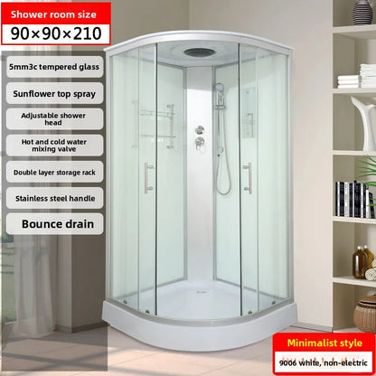 Integral shower room Bathroom wet and dry separation toilet  bath room Bath room Integrated fan sliding door Bath scree