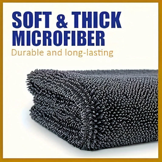 1pc Extra Large Car Towel - Ultra Absorbent Soft Non-Shedding No Stripe Quick Dry Detailing Cloth 24x35 Inches
