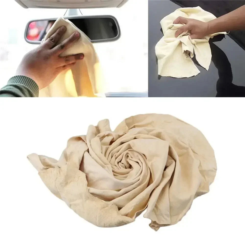 Natural Chamois Leather Car Washing Towels Super Absorbent Car Home Window Glass Drying Cleaning Cloth Quick Dry Wash Towel New