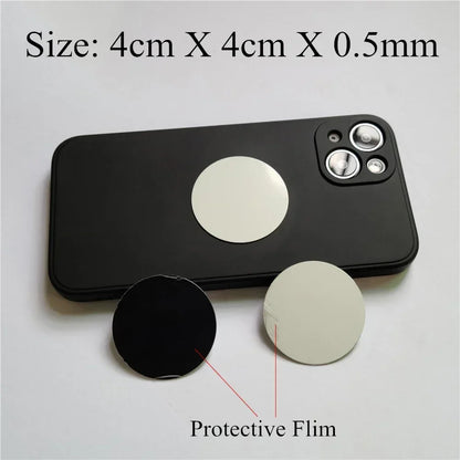 5 to 10 White Metal Plate For Magnet Car Mount Holder Universal Cell Phone Magnetic Car Stand Thin iron Sheet Disk Sticker