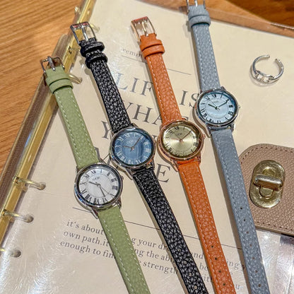Fashion temperament minimalist luxury with quartz watch for women. 1 piece.