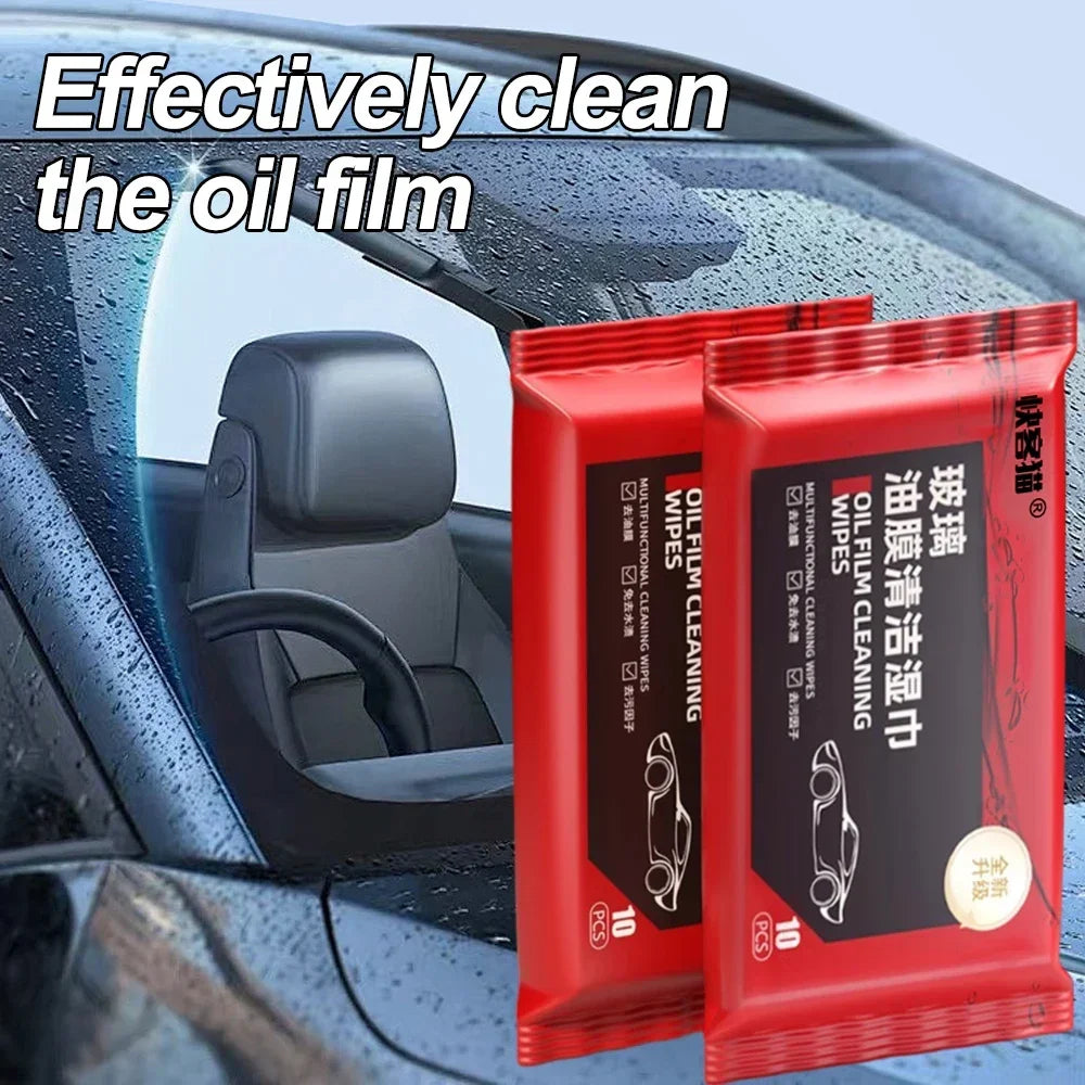 Car Oil Film Removing Wipes Anti-rain Oil Stain Cleaner Wipes Glasses Glass Anti-fog Wet Towel Front Windshield Cleaning Wipes