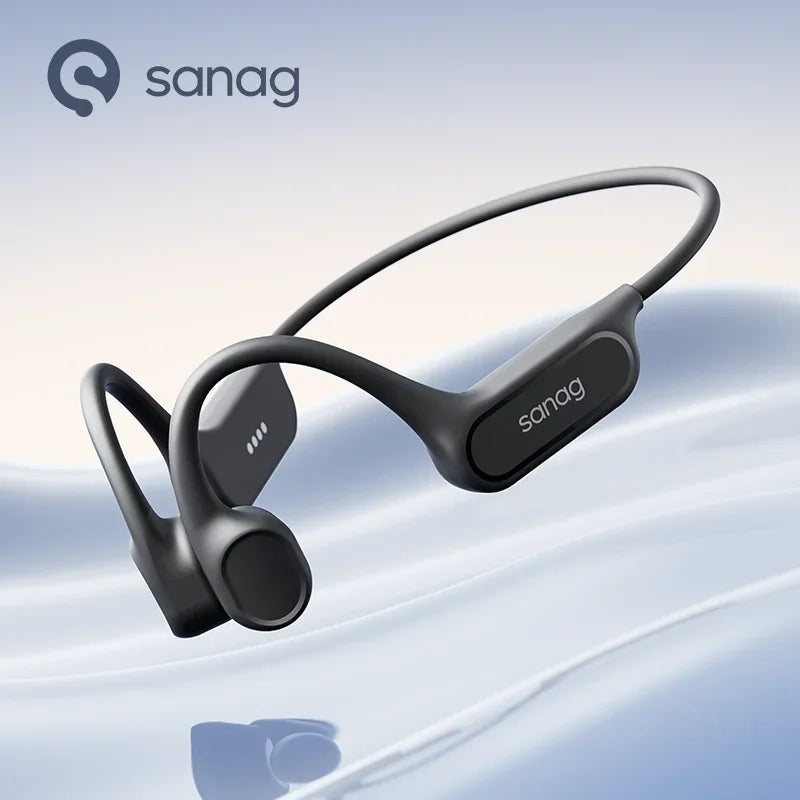 Sanag B33S AI Earphone Bone Conduction Bluetooth Earphone 32GB Memory IPX8 Swimming Headphones Flash-sale Wireless Headset MP3