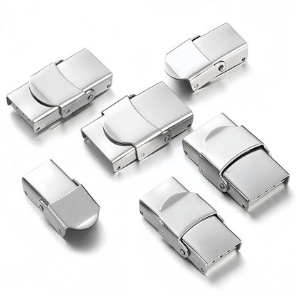 3pcs Stainless Steel Bracelet Clasp Crimp Jaw Hook Watch Band Connect Buckle for DIY Leather Silicone Bracelet Jewelry Making