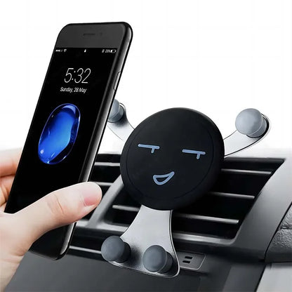 Smile Face Car Phone Holder Universal Stand Air Vent Clip Mobile Cell Stand Gravity Support Mount GPS for iPhone Samsung Xiaomi